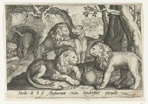 Lions Animalivm qvadrvpedvm (serietitel) Djur i landskap (serietitel) av Nicolaes de Bruyn