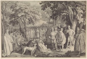 Johannes Döparens predikan av Nicolaes de Bruyn