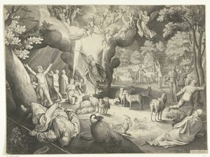 Bebådelse till herdarna av Nicolaes de Bruyn