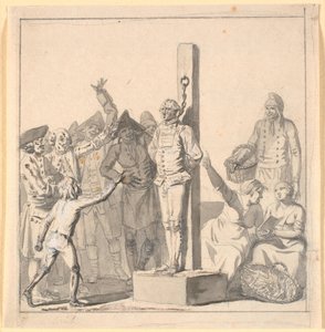 En författare i käppen. Med anspelning på korpral Sigvard Lycke av Nicolai Abildgaard