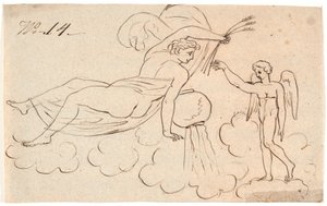 Eros och en flytande kvinna av Nicolai Abildgaard