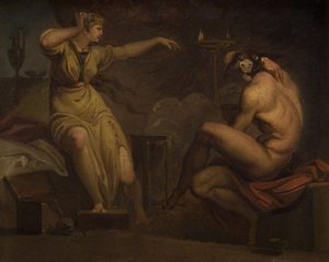 Fotis ser sin älskare Lucius förvandlas till en röv. Motiv från Apeleius