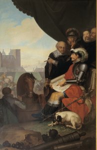 Frederik II bygger Kronborgs slott i Helsingör av Nicolai Abildgaard