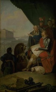 Frederik II bygger Kronborgs slott i Helsingör av Nicolai Abildgaard