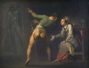Hamlet och hans mor. Avsnitt från Shakspeares Hamlet av Nicolai Abildgaard