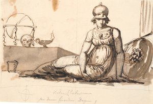 Liggande Athena. Allegori över vetenskaperna av Nicolai Abildgaard