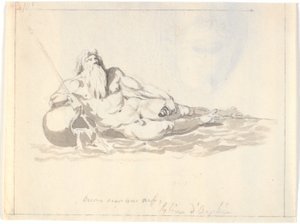 Oceanet, en liggande havsgud av Nicolai Abildgaard