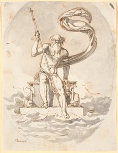 Oceanus på sin tron ​​i havet av Nicolai Abildgaard