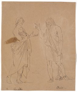 Pamphilus och Davus i samtale av Nicolai Abildgaard
