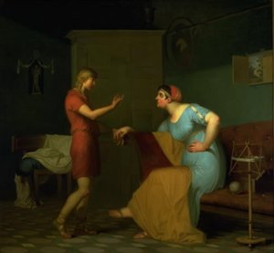 Papirius och hans mor av Nicolai Abildgaard