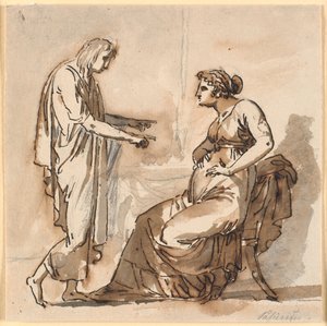 Papirius och hans mamma av Nicolai Abildgaard