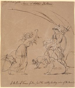 Scen av Ossian; Morna och Duchomar av Nicolai Abildgaard