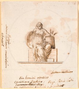 Sittande allegorisk kvinnofigur av Nicolai Abildgaard