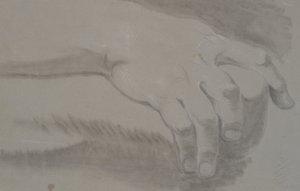 Studie av en hand av Nicolai Abildgaard