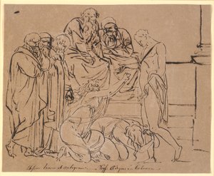 Theseus bönfaller av Ismene och Antigone. Efter Sofokles av Nicolai Abildgaard
