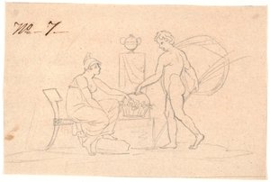 Två figurer av Nicolai Abildgaard