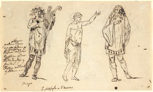 Tre mansfigur är. Teven. liknande Braga-figuren på föregående sida av Nicolai Abildgaard