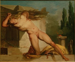Adrastos tar livet av sig vid Atys grav av Nicolai Abraham Abildgaard