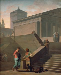 Scene av Andria (inspirerad av pjäsen av Terence) av Nicolai Abraham Abildgaard