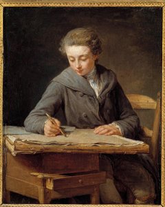 Den lilla serietecknaren: porträtt av Carle Vernet är 14 år gammal. Carle Vernet, fransk målare (1758-1836) uppfostrad av författaren till denna målning, Nicolas Bernard Lepicie (1735-1784). Olja på duk