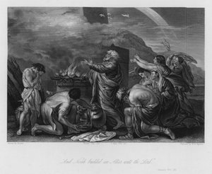 Noaks offer, Genesis VIII, 20 (gravyr)