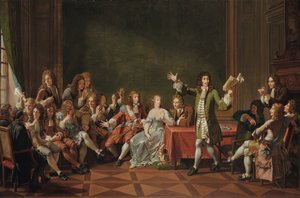 Molière läser Tartuffe hemma hos Ninon de Lenclos