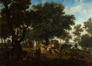 Henri IV och hans svitjakt, ca 1804 av Nicolas Antoine Taunay