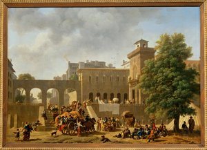 Exteriören av ett militärsjukhus, även känt som "Fransmännen i Italien", Salong 1804...