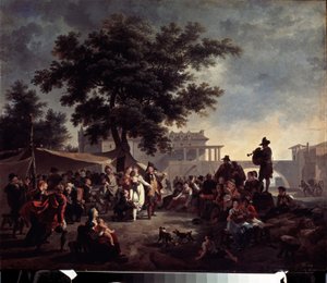 Rustikt lantbröllop. Målning av Nicolas Antoine Taunay (1755-1830). Olja på trä, 41 x 56 cm. Fransk 1700-talskonst. Pushkin Museum of Fine Arts, Moskva. av Nicolas Antoine Taunay