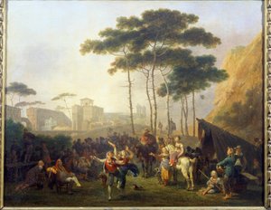 Bydansmålning av Nicolas Taunay (1755-1830) Reims från 1800-talet, Musee des Beaux Arts av Nicolas Antoine Taunay