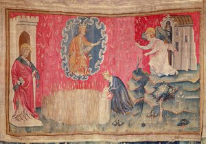 De utvaldas skörd, från Apocalypse Tapestry of Angers, 1373-87 (gobeläng) av Nicolas Bataille
