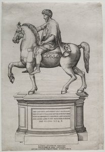 Ryttarstaty av Marcus Aurelius av Nicolas Beatrizet