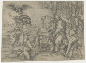 Erbjudande van Iphigenia av Nicolas Beatrizet