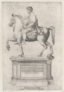 Ryttarstatyn av Marcus Aurelius på Capitolium, 1548., 1548.