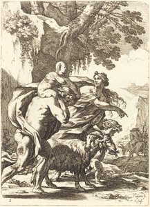 Faun och Bacchante med ett barn av Nicolas Chapron