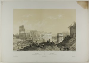 Rom: Colosseum och Konstantins båge, plansch 38 från Italie Monumentale et Pittoresque