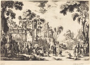 Tillbedjan av Magi av Nicolas Cochin