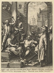 The Crowning with Thorns, från The Passion of Christ, mitten av 1600-talet. av Nicolas Cochin