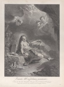 Den ångerfulla Maria Magdalena, ca. 1729. av Nicolas Dauphin de Beauvais