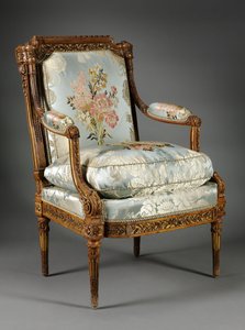 Fåtölj, ca 1785 (buxbom) av Nicolas-Denis Delaisement