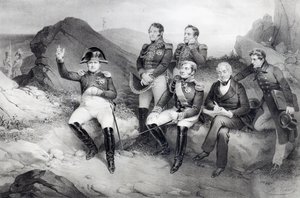 Kejsar Napoleon I (1769-1821) dikterar sina memoarer till Emmanuel Las Cases (1766-1842) på St. Helena, 1860