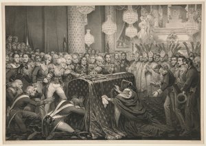 Kejsar Napoleons kvarlevor vid Invalides av Nicolas Eustache Maurin