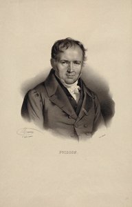 Porträtt av Simeon Denis Poisson 1781-1840.