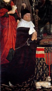 Porträtt av kung René av Anjou (1409-1480) kallar också René I av Neapel eller René av Sicilien. Målning av Nicolas Froment (1461-1483) 1475 Musee Granet Aix en Provence
