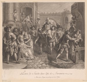 Sanchos inresa till ön Barataria Historia om Don Quijote från La Mancha (serietitel)