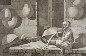 The Basket Maker, från Volym II Arts and Trades av "Beskrivning av Egypten", graverad av Schroeder, pub. under Napoleons order av Nicolas Jacques (after) Conte