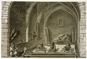 Weaving a Rug, från Volym II Arts and Trades av "Description of Egypt", pub. under order av Napoleon, 1822