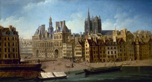 Rådhuset och Place de Grève, 1753.