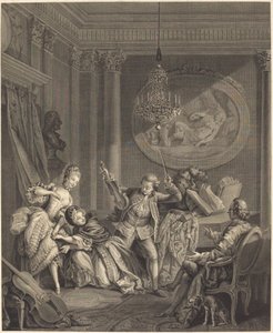 Vägen till förmögenhet av Nicolas Joseph Voyez after Pierre Antoine Baudouin