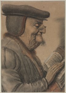 Äldre man läser en bok, första hälften av 1600-talet. av Nicolas Lagneau
